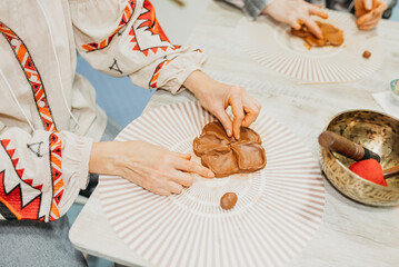 Female Hands Sculpting Clay &ndash; Traditional Pottery Workshop Art