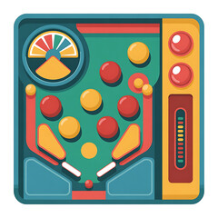 Colorful Retro Pinball Game Illustration.generative ai

Short Description abright and playful illustration of a retro pinball game featuring vibrant colors, round bumpers, buttons, and classic arcade 