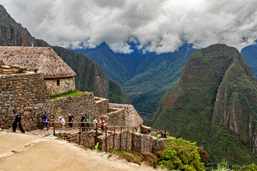 The ruins of Machu Picchu in the Andes of Peru