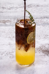 Bumble coffee coctail with orange and espresso