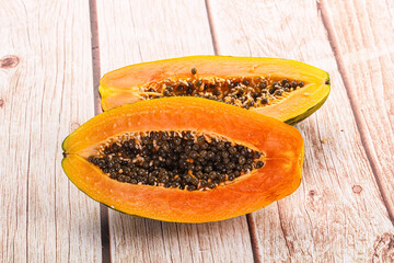 Ripe sweet juicy papaya fruit