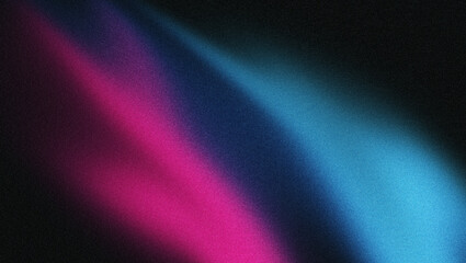 Abstract dark purple pink blue color gradient with neon blurred flow and subtle grainy texture banner design