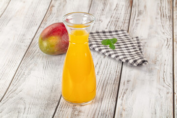 Sweet cold tropical mango juice