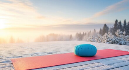 Winter Wellness: Yoga Mat and Exercise Ball