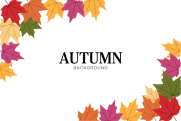Autumn Leaves Border with " Autumn Background" Text