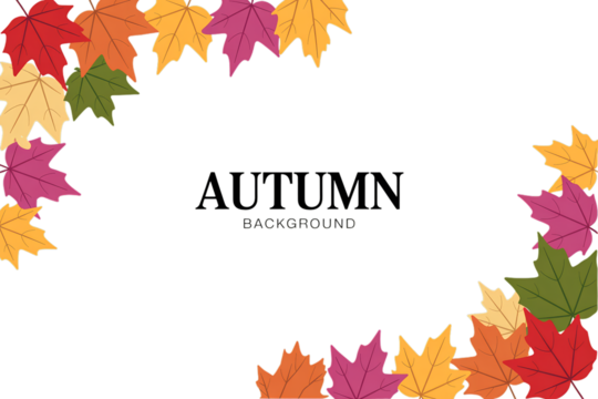 Autumn Leaves Border with " Autumn Background" Text