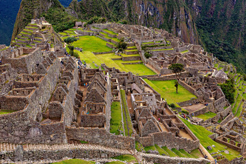 The ruins of Machu Picchu in the Andes of Peru