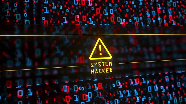 4k video 3D animation System Hacked Data Matrix. ProRes 4444.