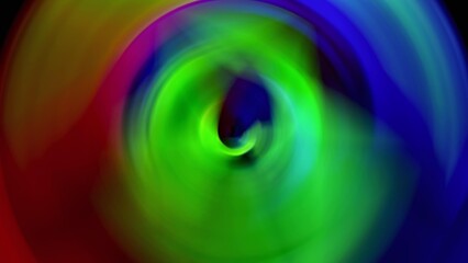 Vibrant rainbow color spiral vortex motion abstract blurred background flow dynamic psychedelic tunnel