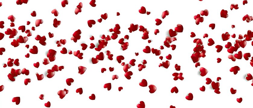 Red hearts pattern creates a joyful, seamless design suitable for celebrations and romantic themes in various creative projects