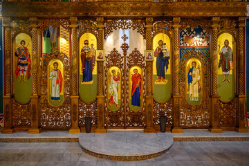 Backi Jarak, Serbia - October 26, 2025: Interior in Church of the Assumption of the Blessed Virgin Mary in Backi Jarak