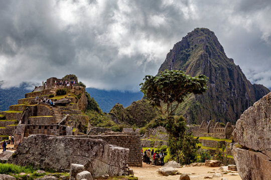 The ruins of Machu Picchu in the Andes of Peru