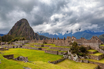 The ruins of Machu Picchu in the Andes of Peru