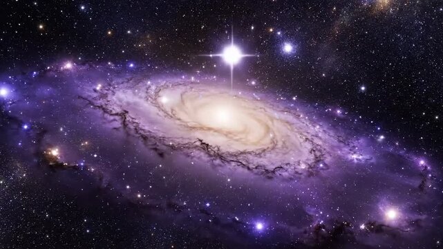 Spiral galaxy cosmic swirl of stars and nebulae in deep space