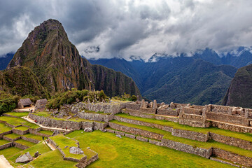 The ruins of Machu Picchu in the Andes of Peru
