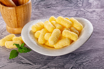 Golden crispy sweet corn sticks