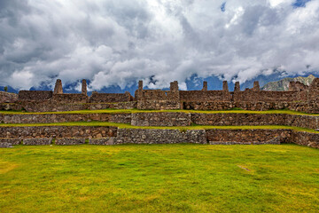 The ruins of Machu Picchu in the Andes of Peru