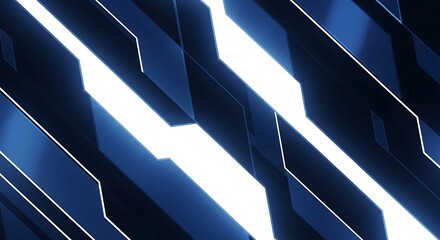 Abstract blue glowing geometric lines and shapes background