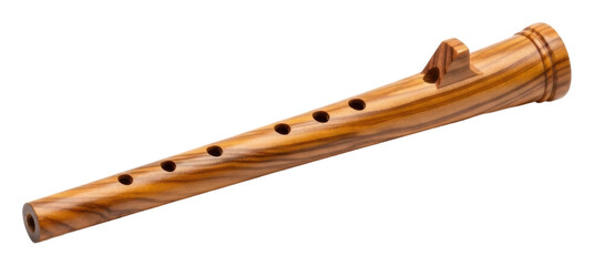 Naklejka premium Traditional wooden flute performance cultural gathering music event isolated on transparent background