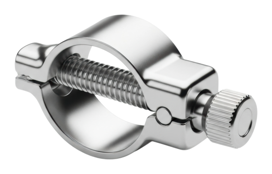 Industrial clamp mechanism workshop product metal isolated on transparent background