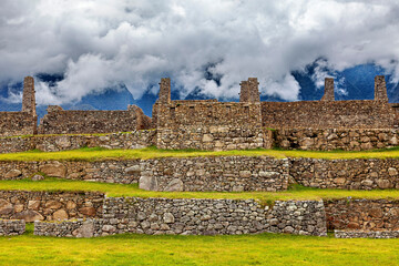 The ruins of Machu Picchu in the Andes of Peru