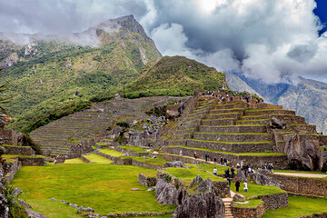 The ruins of Machu Picchu in the Andes of Peru