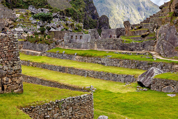 The ruins of Machu Picchu in the Andes of Peru