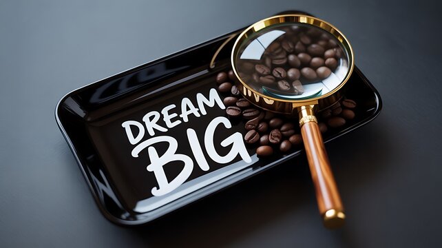 Dream big concept with coffee - Powered by Adobe