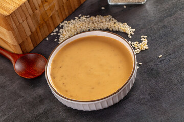 Asian sesame sauce with seeds