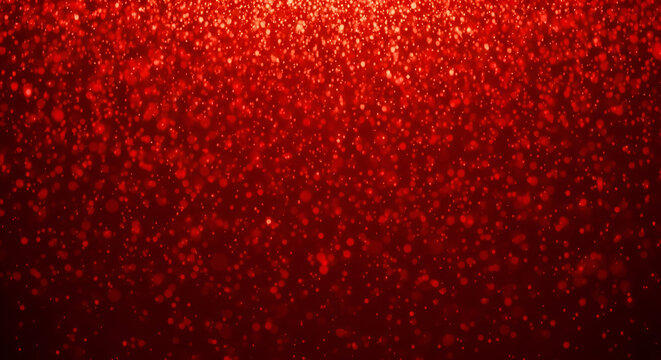 Abstract red glitter background sparkling texture with bokeh effect perfect for festive designs and holiday themes - Powered by Adobe