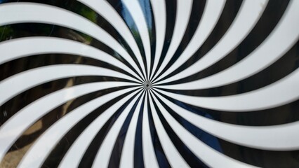 Spiral Swirl Radial Hypnotic Psychedelic illusion rotating background Vector black and white quality vector illustration cut