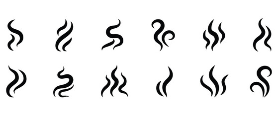 Vector set of fire flames icon symbol silhouette art design illustration