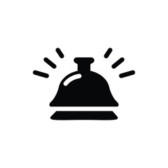 hotel bell symbol of service solid icon vector design good for web or mobile app