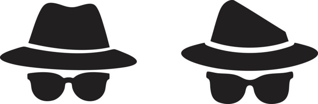 Incognito Hat and Glasses Icon 