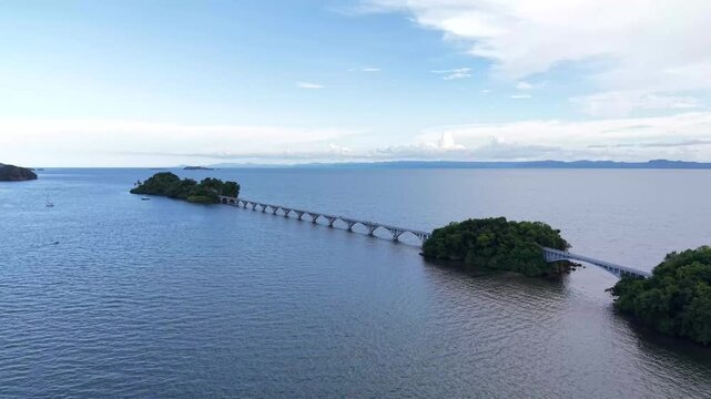 bridge samana downtown aerial view puente