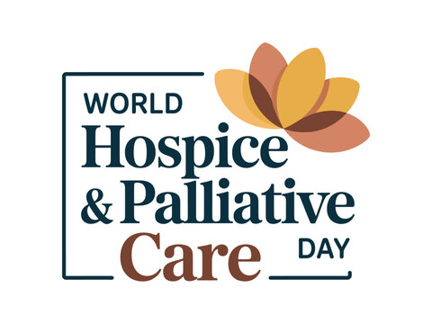 World Hospice and Palliative Care Day logo with a flower graphic.