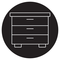 Drawer icon, Storage Drawer, Cabinet Drawer, Organizer Drawer, Furniture Compartment, vector