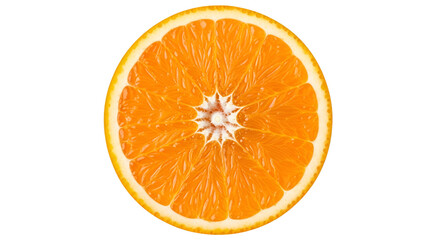 Cross Section of an Orange Isolated on Black Background