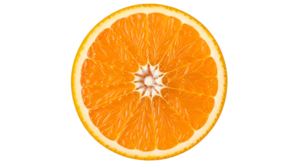 Cross Section of an Orange Isolated on Black Background