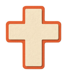 Obraz premium PNG Minimalist cross with shadow.