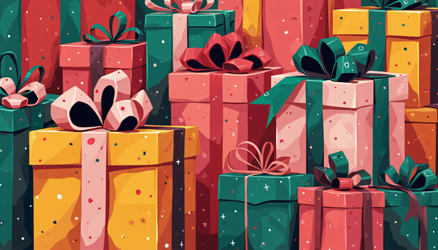 Gift Boxes with Ribbons