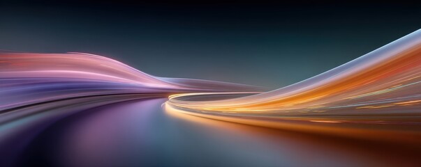 Abstract light trails and colorful glow create a dynamic futuristic background for design projects
