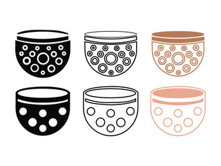 Stylish Skincare Pores Icon Set. Modern Line & Solid Illustrations for Beauty and Facial Care Designs