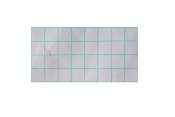 White graph paper with green grid lines, close-up textured background isolated on transparent background