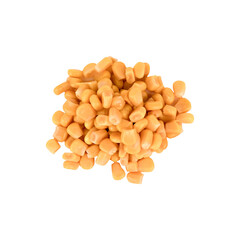 canned corn on a white background isolate