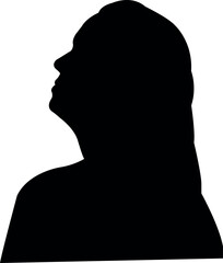 a woman head silhouette vector