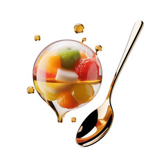 Levitating Molecular Dessert Sphere. generative ai

Short Description:
A futuristic gourmet molecular sphere floating mid-air, with ultra-realistic textures and clean white isolation.