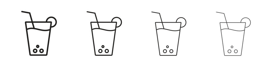 Drink icons vector logo illustration simple design. Web UI design.