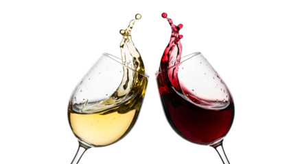 Red and White Wine Splash Toast image graphic