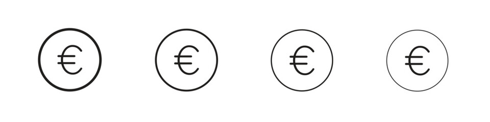 Euro icons vector logo illustration simple design. Web UI design.